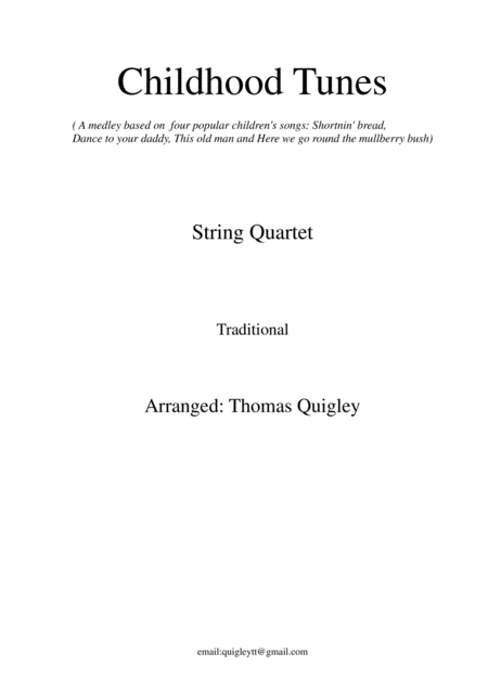 Free Sheet Music Childhood Tunes