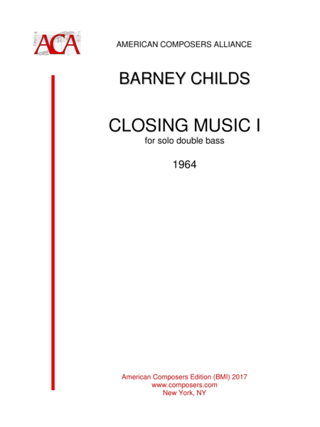 Childs Closing Music I Sheet Music