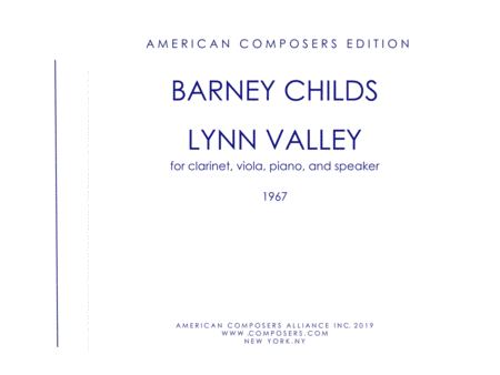 Childs Lynn Valley Sheet Music