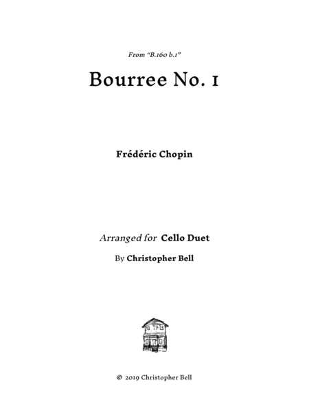 Chopin Bourre No 1 Cello Duet Sheet Music