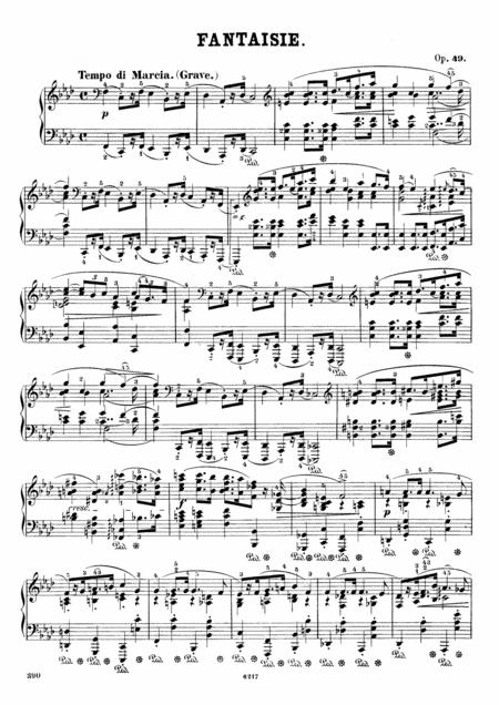 Chopin Fantaisie In F Minor Op 49 Complete Version Sheet Music