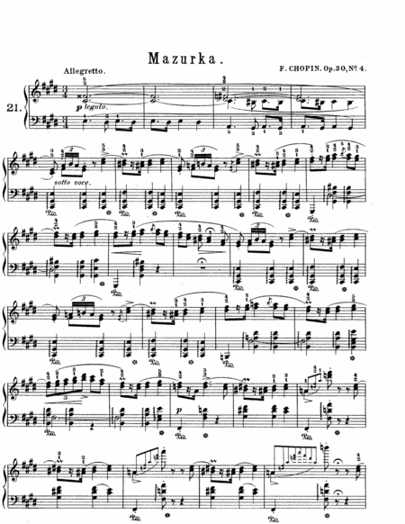 Free Sheet Music Chopin Mazurka In C Minor Op 30 No 4