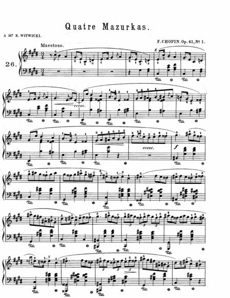 Chopin Mazurka In C Minor Op 41 No 1 Sheet Music