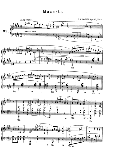 Chopin Mazurka In C Minor Op 50 No 3 Sheet Music