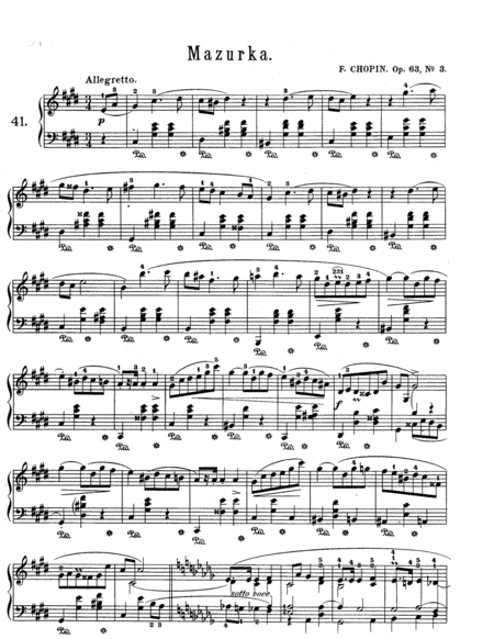 Chopin Mazurka In C Minor Op 63 No 3 Sheet Music