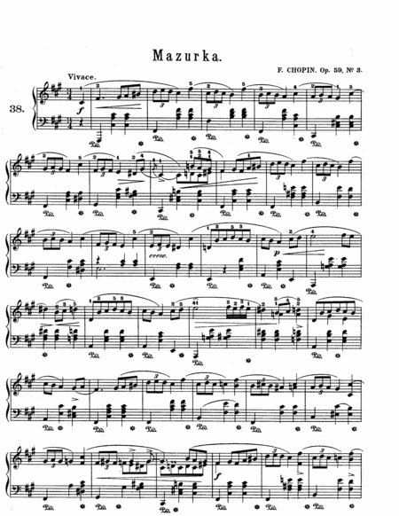 Chopin Mazurka In F Minor Op 59 No 3 Sheet Music