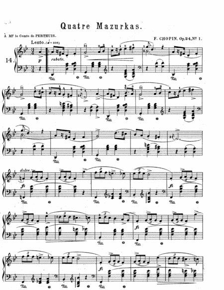 Chopin Mazurka In G Minor Op 24 No 1 Sheet Music