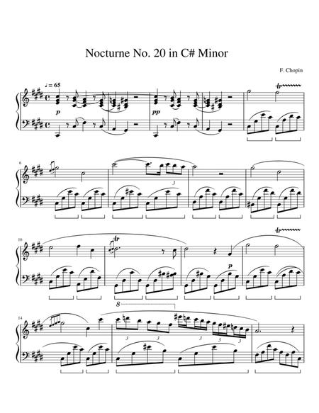 Chopin Nocturne No 20 In C Minor Sheet Music