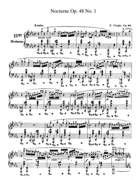 Chopin Nocturne Op 48 No 1 In C Minor Sheet Music