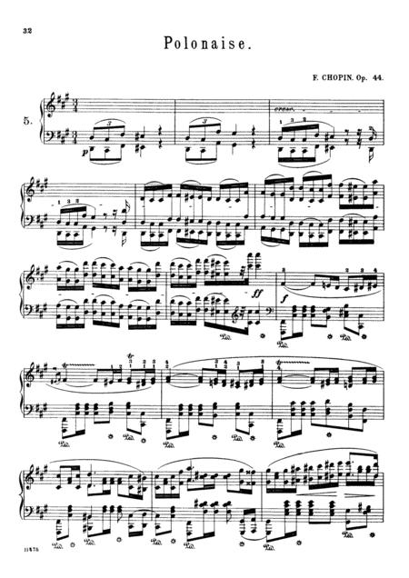 Chopin Polonaise In F Minor Op 44 Original Version Sheet Music