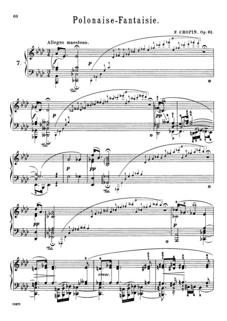 Chopin Polonaise Op 61 In Ab Major Fantaisie Original Version Sheet Music