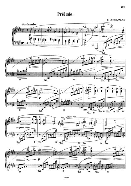 Free Sheet Music Chopin Prelude In C Minor Op 45 Complete Version