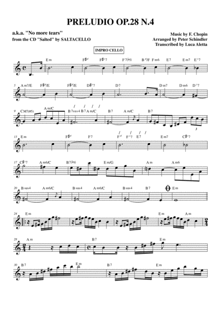 Chopin Prelude Op 28 No 4 Sheet Music