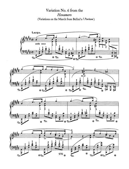 Chopin Variations In E Hexameron Complete Version Sheet Music