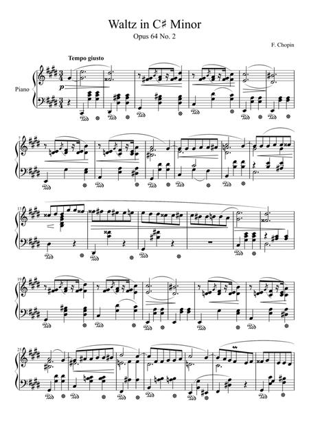 Free Sheet Music Chopin Waltz Op 64 No 2 In C Minor