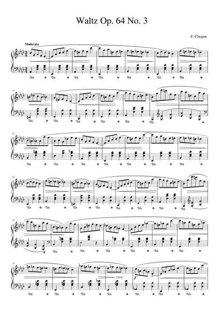 Chopin Waltz Op 64 No3 In Ab Major Sheet Music