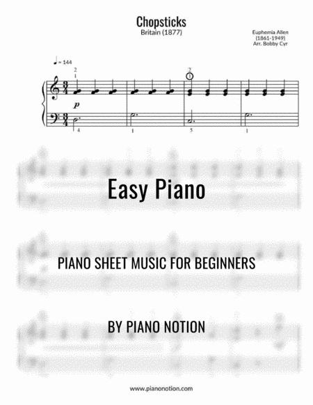 Chopsticks Easy Piano Solo Sheet Music