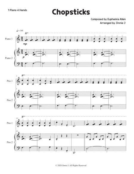 Chopsticks Piano Duet Sheet Music