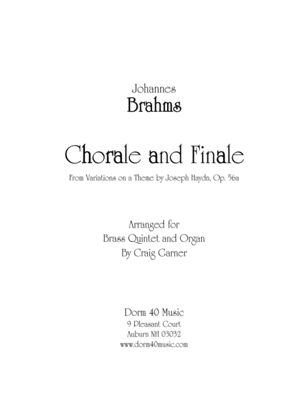 Chorale And Finale From Variations On A Theme By Haydn Sheet Music