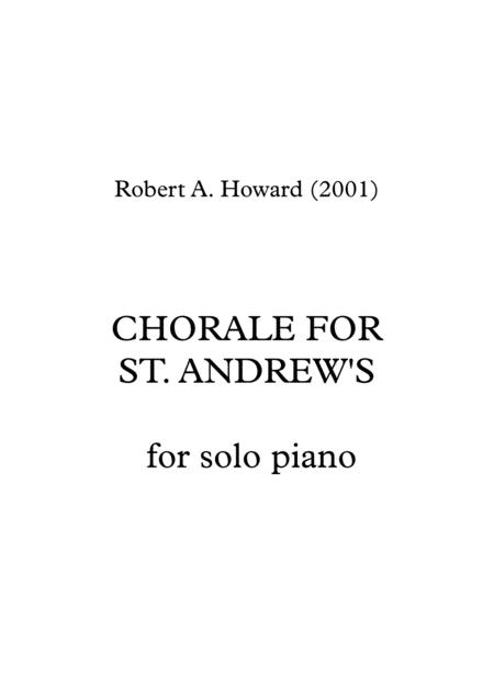 Free Sheet Music Chorale For St Andrew S