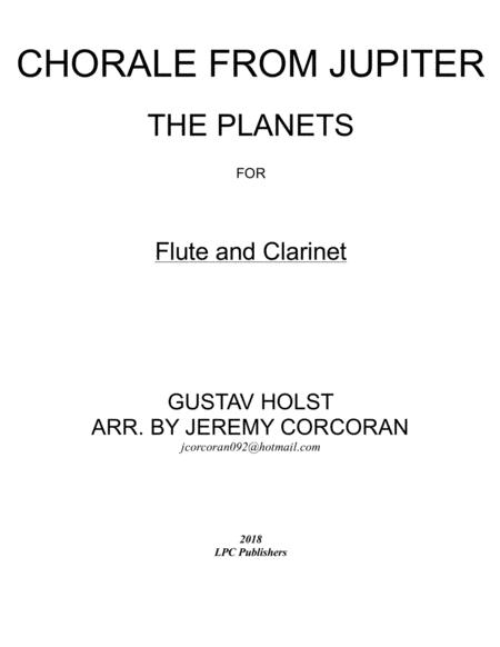 Free Sheet Music Chorale From Jupiter For Flute And Clarinet