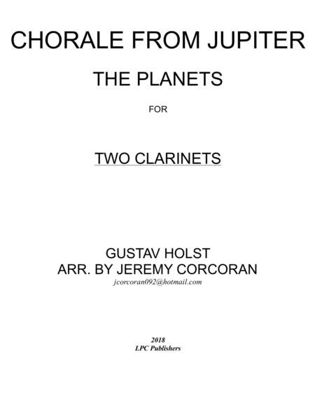 Free Sheet Music Chorale From Jupiter For Two Clarinets