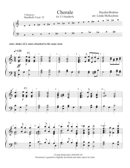 Chorale Handbell Arrangement For Level 2 Medium Difficulty For 2 Or 3 Octave Handbells Arranged By Linda Mckechnie Sheet Music