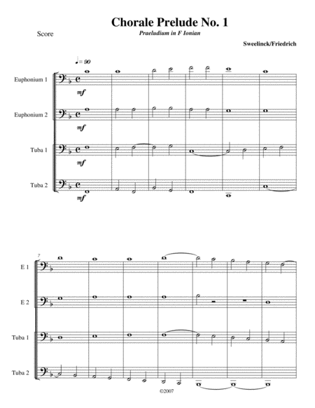 Chorale Prelude No 1 Sheet Music