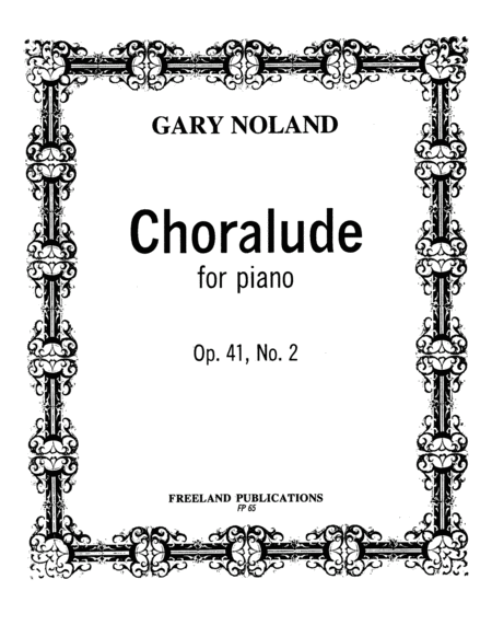 Free Sheet Music Choralude For Piano Op 41 No 2
