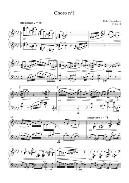 Free Sheet Music Choro N 1