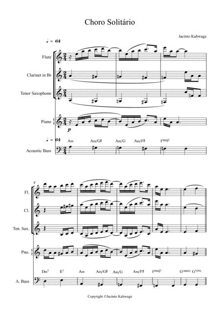 Free Sheet Music Choro Solitrio