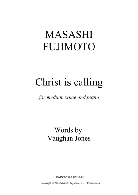 Free Sheet Music Christ Is Calling