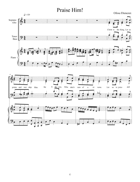 Free Sheet Music Christ Is King