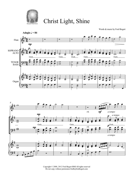 Free Sheet Music Christ Light Shine