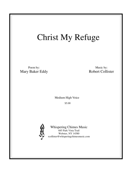 Christ My Refuge Medium High Voice Sheet Music