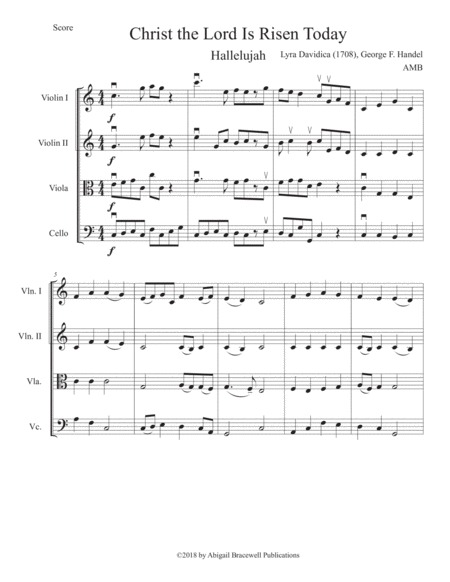 Christ The Lord Is Risen Today Hallelujah Sheet Music