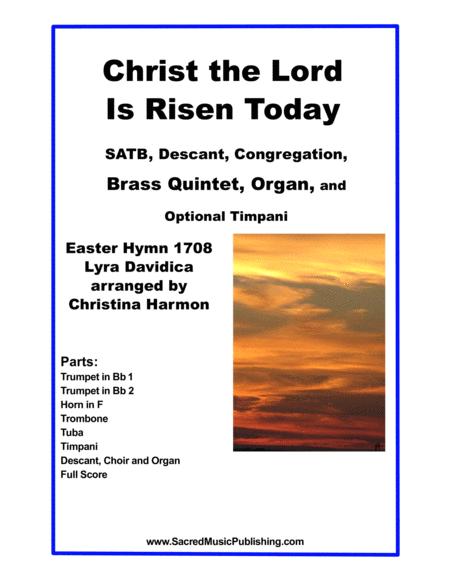 Christ The Lord Is Risen Today Satb Descant Congregation Brass Quintet And Organ Sheet Music