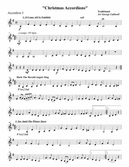 Free Sheet Music Christmas Accordions