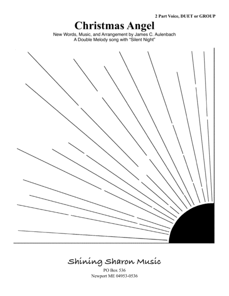 Christmas Angel 2 Part Melody With Silent Night Satb Sheet Music