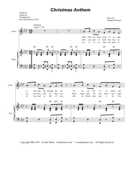 Christmas Anthem Sheet Music