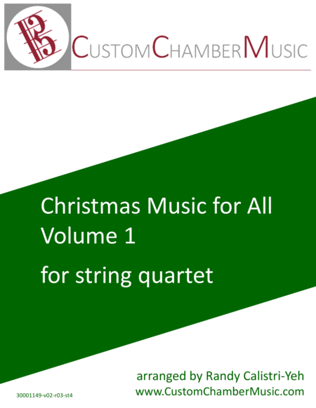 Christmas Carols For All Volume 1 For String Quartet Sheet Music