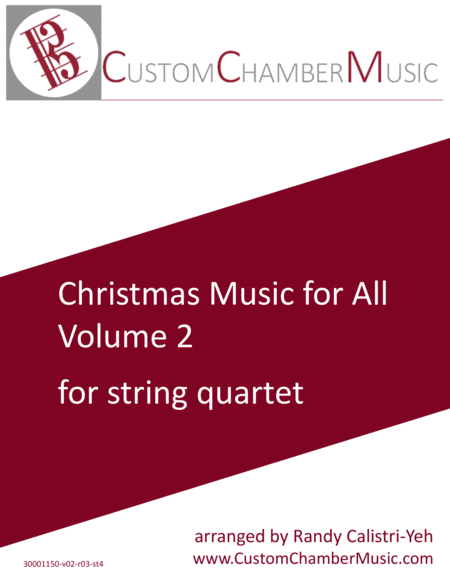 Christmas Carols For All Volume 2 For String Quartet Sheet Music