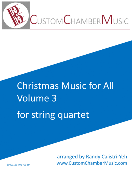 Free Sheet Music Christmas Carols For All Volume 3 For String Quartet