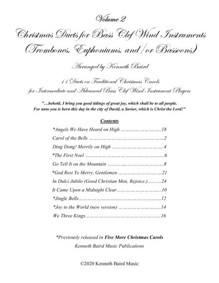 Christmas Duets Volume 2 For Bass Clef Wind Instruments Trombones Euphoniums And Or Bassoons Sheet Music