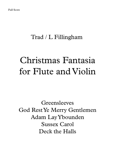 Free Sheet Music Christmas Fantasia