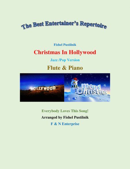 Free Sheet Music Christmas In Hollywood Piano Background For Flute And Piano