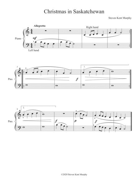 Free Sheet Music Christmas In Saskatchewan