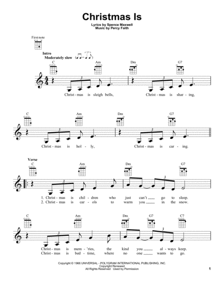 Free Sheet Music Christmas Is