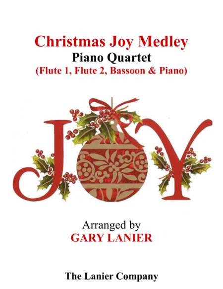 Christmas Joy Medley Piano Quartet Flute 1 Flute 2 Bassoon And Piano With Score Parts Sheet Music