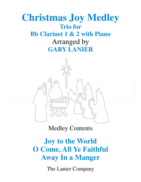 Free Sheet Music Christmas Joy Medley Trio Bb Clarinet 1 2 With Piano